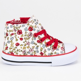Høj sneakers med blomster flerfarvet
