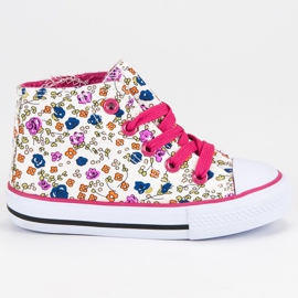 Høj sneakers med blomster flerfarvet