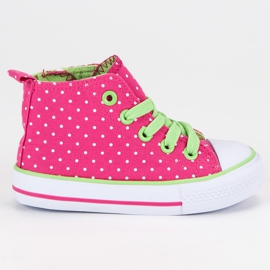 Høj polka dot sneakers lyserød