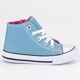 Højblå sneakers