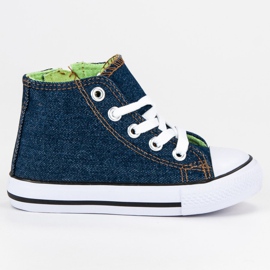 Høj denim sneakers blå
