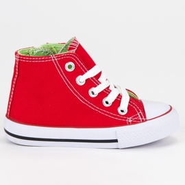Højrøde sneakers
