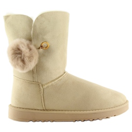 Emusy med pompon beige SP04P Beige