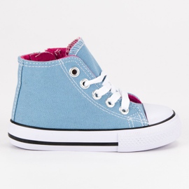 Blå høje sneakers