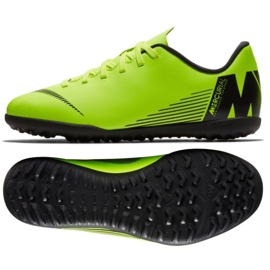 Nike Mercurial Vapor X 12 Club Tf Jr AH7355-701 fodboldsko grøn grøn