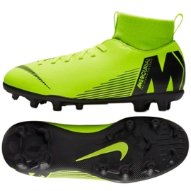 Nike Mercurial Superfly 6 Club Mg Jr AH7339-701 fodboldsko grøn grøn