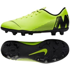 Nike Mercurial Vapor 12 Club Mg Jr AH7350-701 fodboldsko flerfarvet grøn