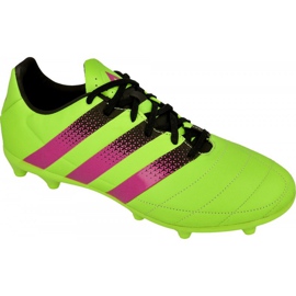 Adidas Ace 16.3 FG / AG M Læder AF5162 fodboldstøvler grøn grøn
