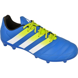 Adidas Ace 16.3 FG / AG M Læder AF5163 fodboldsko i læder blå blå