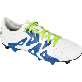 Adidas X 15.3 FG / AG M Læder S74641 fodboldstøvler hvid
