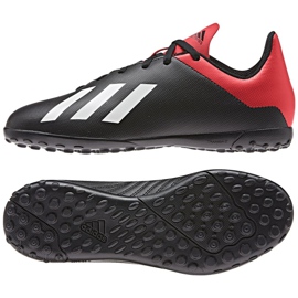 Adidas X 18.4 Tf Jr BB9416 fodboldstøvler sort sort