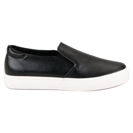 Sort Slip On Sneakers