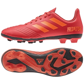 Adidas Predator 19.4 FxG Jr CM8541 fodboldstøvler flerfarvet rød
