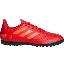 Adidas Predator 19.4 Tf Jr CM8557 fodboldstøvler flerfarvet rød