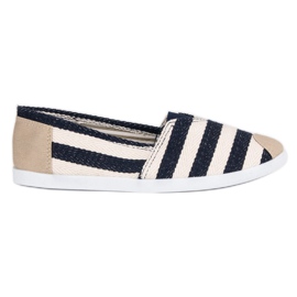 Comer Stribede Slipons hvid brun flerfarvet