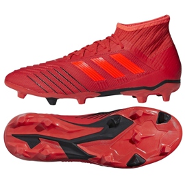 Adidas Predator 19.2 Fg M D97940 fodboldstøvler flerfarvet rød