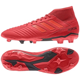 Adidas Predator 19.3 Fg M BB9334 fodboldstøvler flerfarvet rød