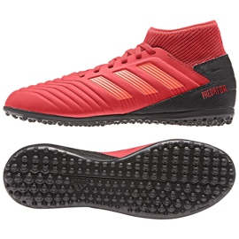 Adidas Predator 19.3 Tf Jr CM8547 fodboldstøvler rød rød
