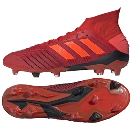 Adidas Predator 19.1 Fg M BC0552 fodboldstøvler flerfarvet rød
