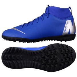 Nike Mercurial SuperflyX 6 Academy Gs Tf Jr AH7344-400 fodboldsko blå blå
