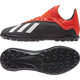 Adidas X 18.3 Tf Jr BB9402 fodboldstøvler sort sort