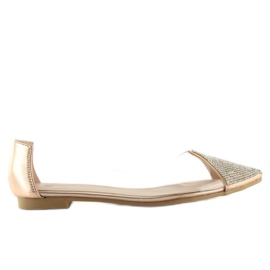 Lyserøde gennemsigtige ballerinaer LT111P Champagne