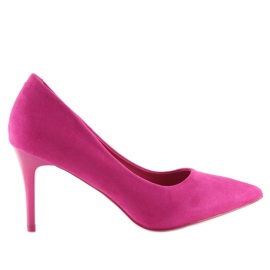 Komfortable pumps på en fuchsia LE012P Fushia hæl lyserød