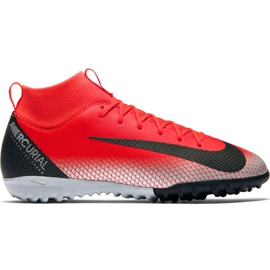 Nike Mercurial Superfly X 6 Academy Gs CR7 Tf Jr AJ3112-600 fodboldsko rød rød