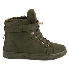 Høje sneakers i ruskind grøn