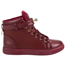 Burgundy sneakers rød