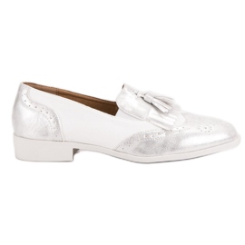 Tina&Co Loafers med frynser grå