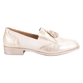 Tina&Co Loafers med frynser gul