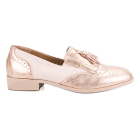 Tina&Co Loafers med frynser lyserød