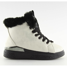 Sort isolerede sneakers F506 hvide