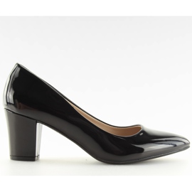 Pumps med brede hæle sort B-58 Sort