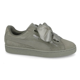 Puma Suede Heart Pebble W 365210 02 grøn