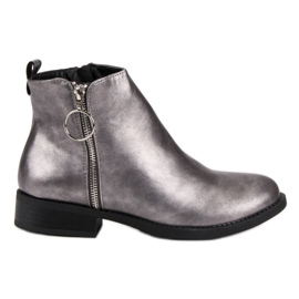 Bestelle Fashion sølv støvler grå