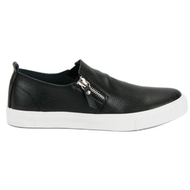 Sneakers med lynlås sort