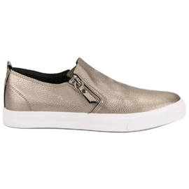 Sneakers med lynlås gul
