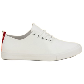 Bindede sneakers hvid