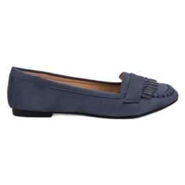 Small Swan Klassiske marineblå loafers