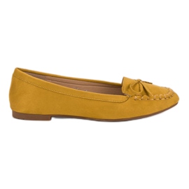 Small Swan Gule Loafers Med En Sløjfe
