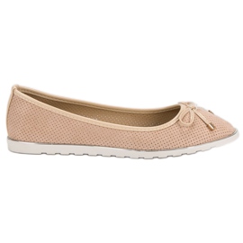Small Swan Beige ballerinaer