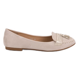 Small Swan Loafers med frynser brun