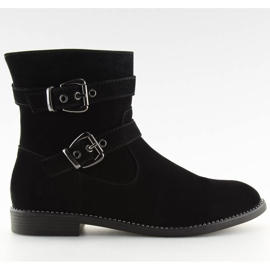 Flad sorte støvler MB188-266 Black