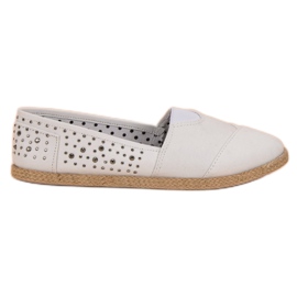Espadrilles med jetfly hvid