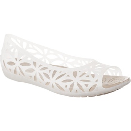 Crocs Isabella Jelly II Flat Oyster Cobblestone hvid