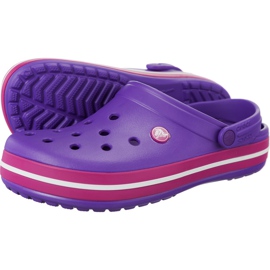 Crocs Krokbånd Neon Purple Candy Pink flerfarvet