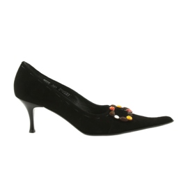 Læder pumps sort