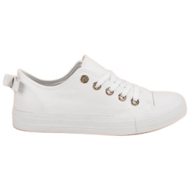 Hvide lave sneakers